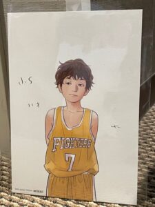 a drawing of Ryota Miyagi of Slam Dunk by Takehiko Inoue